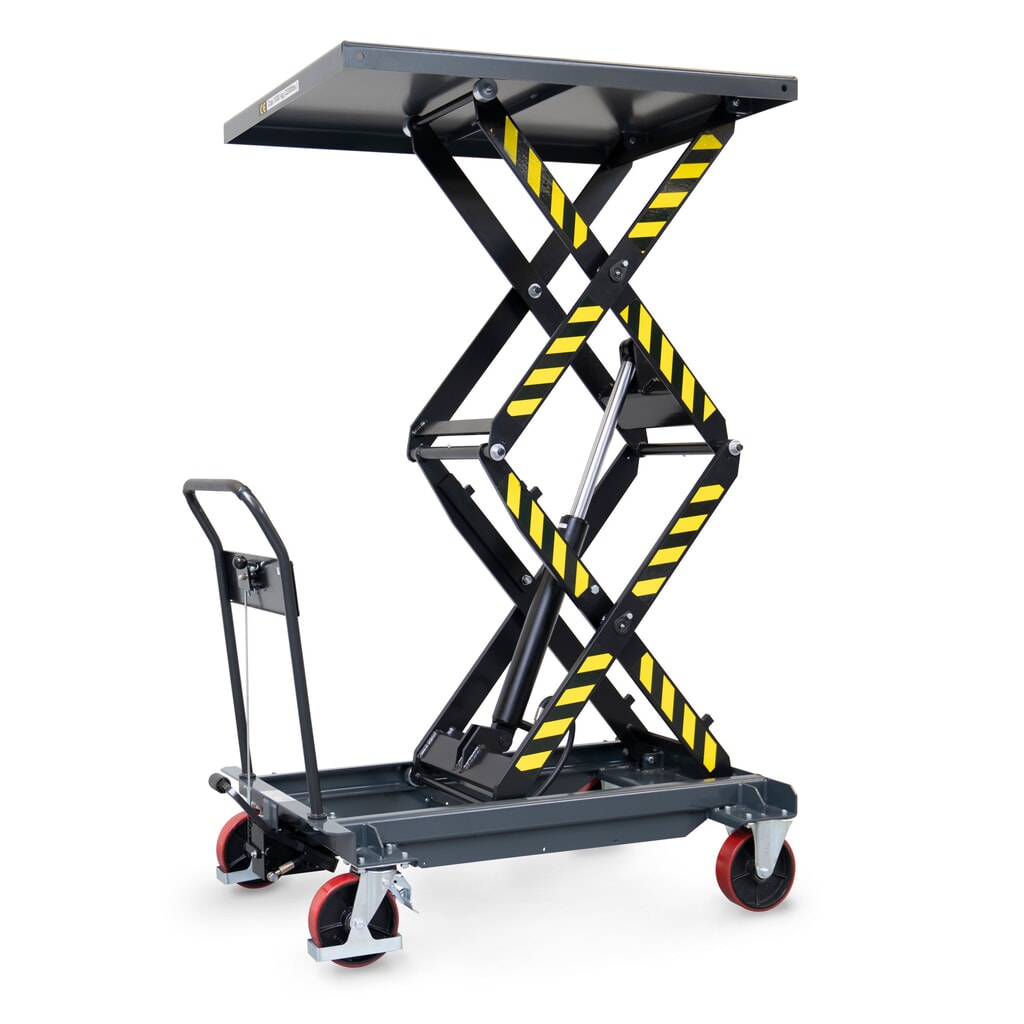 fetra® Doppelscheren-Hubtischwagen, Ladefläche 1.200 x 800 mm, Tragkraft 1.000 kg Produktabbildung Nr. 2: fetra® Doppelscheren-Hubtischwagen, Ladefläche 1.200 x 800 mm, Tragkraft 1.000 kg