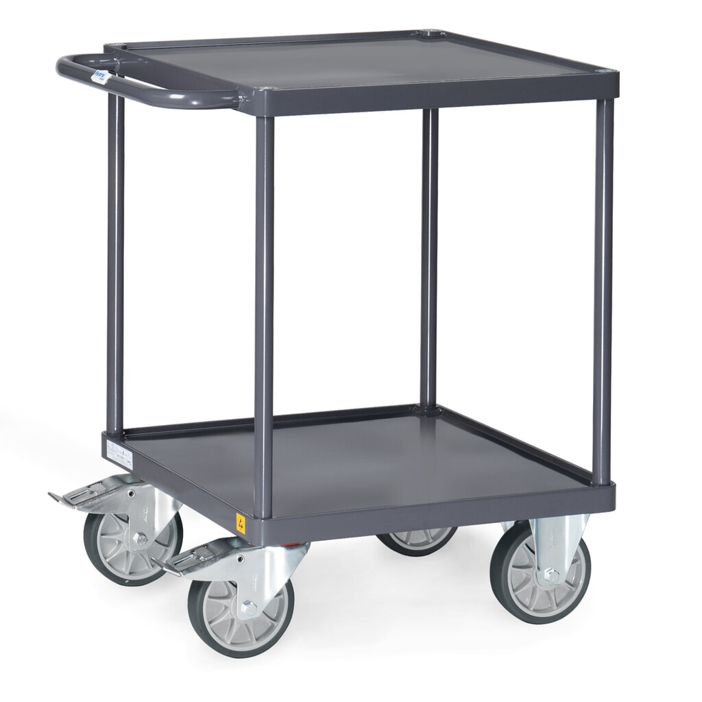 Produktabbildung Nr. 1: fetra® ESD-Tisch- und Montagewagen mit Stahlblechwannen à 600 x 600 mm