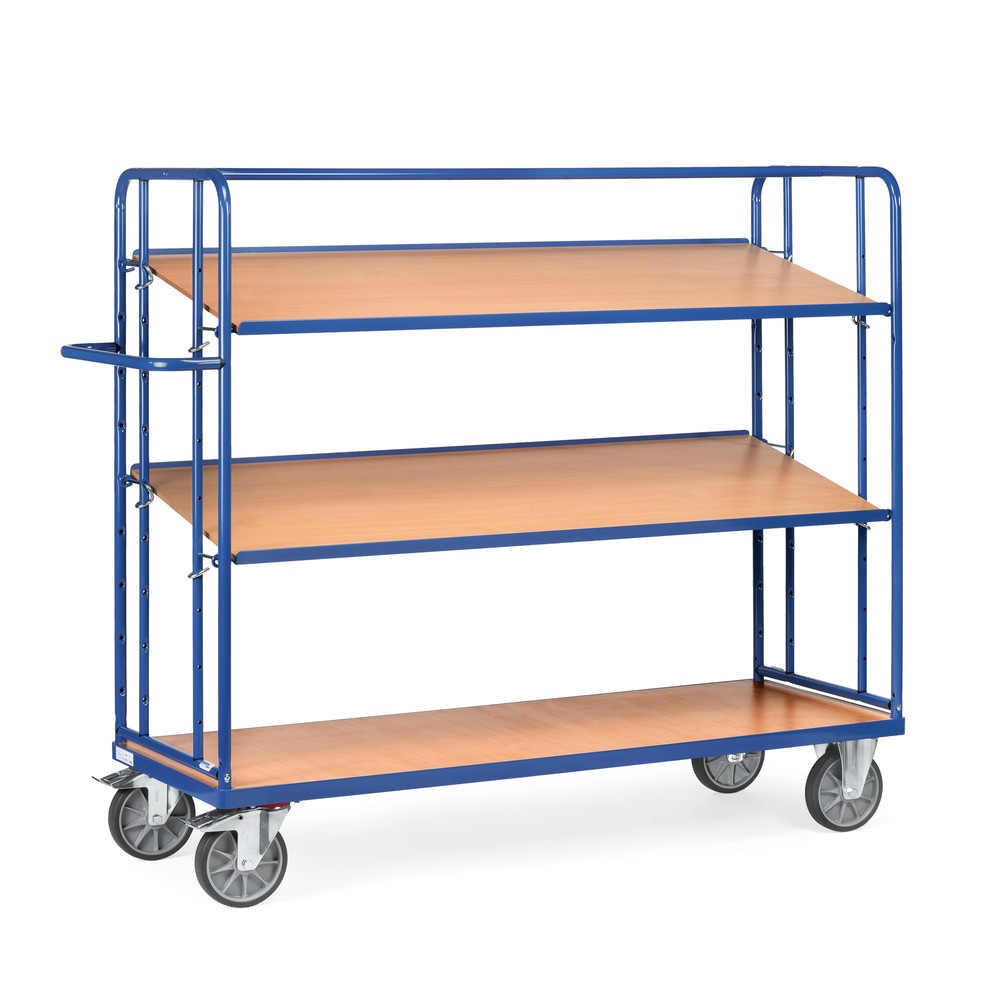 Produktabbildung Nr. 3: fetra® Eurokasten-Etagenwagen, TK 500 kg, 3 Etagen à 1.650 x 610 mm