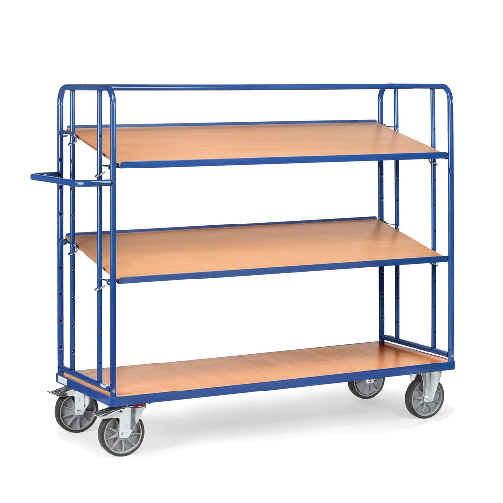 fetra® Eurokasten-Etagenwagen, TK 500 kg, 3 Etagen à 1.250 x 610 mm Produktabbildung Nr. 4: fetra® Eurokasten-Etagenwagen, TK 500 kg, 3 Etagen à 1.250 x 610 mm