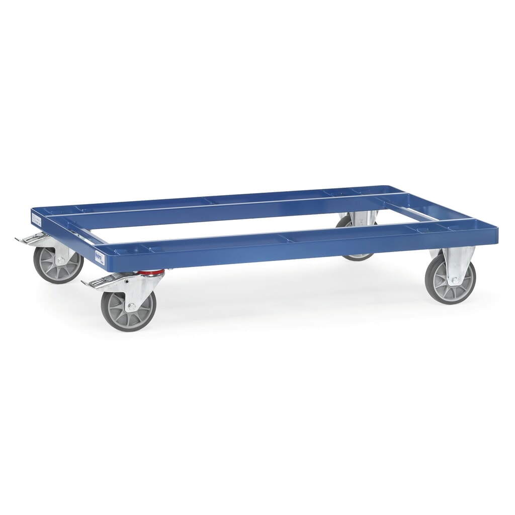 fetra® Fahrgestell, TK 500 kg, für Paletten 1.200 x 800 mm, TPE-Bereifung Produktabbildung: fetra® Fahrgestell, TK 500 kg, für Paletten 1.200 x 800 mm, TPE-Bereifung