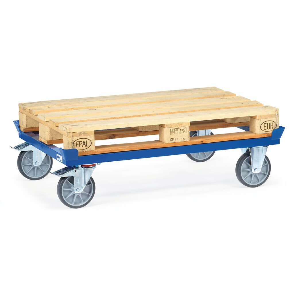 Produktabbildung Nr. 4: fetra® Fahrgestell mit Fangecken, TK 750 kg, für Paletten 800 x 600 mm, TPE-Bereifung