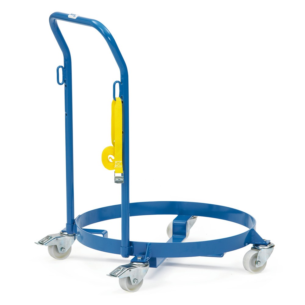Produktabbildung: fetra® Fassroller, TK 250 kg, offen, mit Schiebebügel