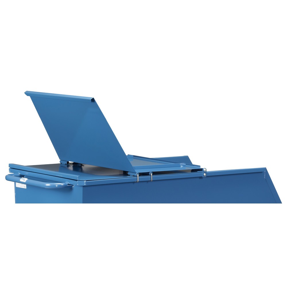 Immagine del prodotto n. 3: Coperchio pieghevole per mezzo ribaltatore fetra®, con ruote, blu, 0,45 m³