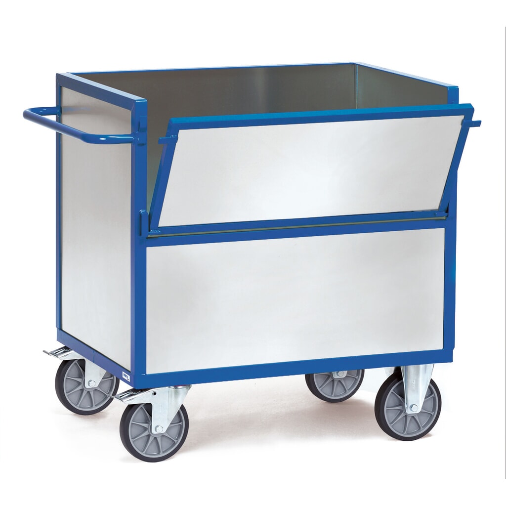 fetra® Kastenwagen mit Stahlblechwänden, verzinkt, Ladefläche 700 x 1.000 mm Produktabbildung: fetra® Kastenwagen mit Stahlblechwänden, verzinkt, Ladefläche 700 x 1.000 mm