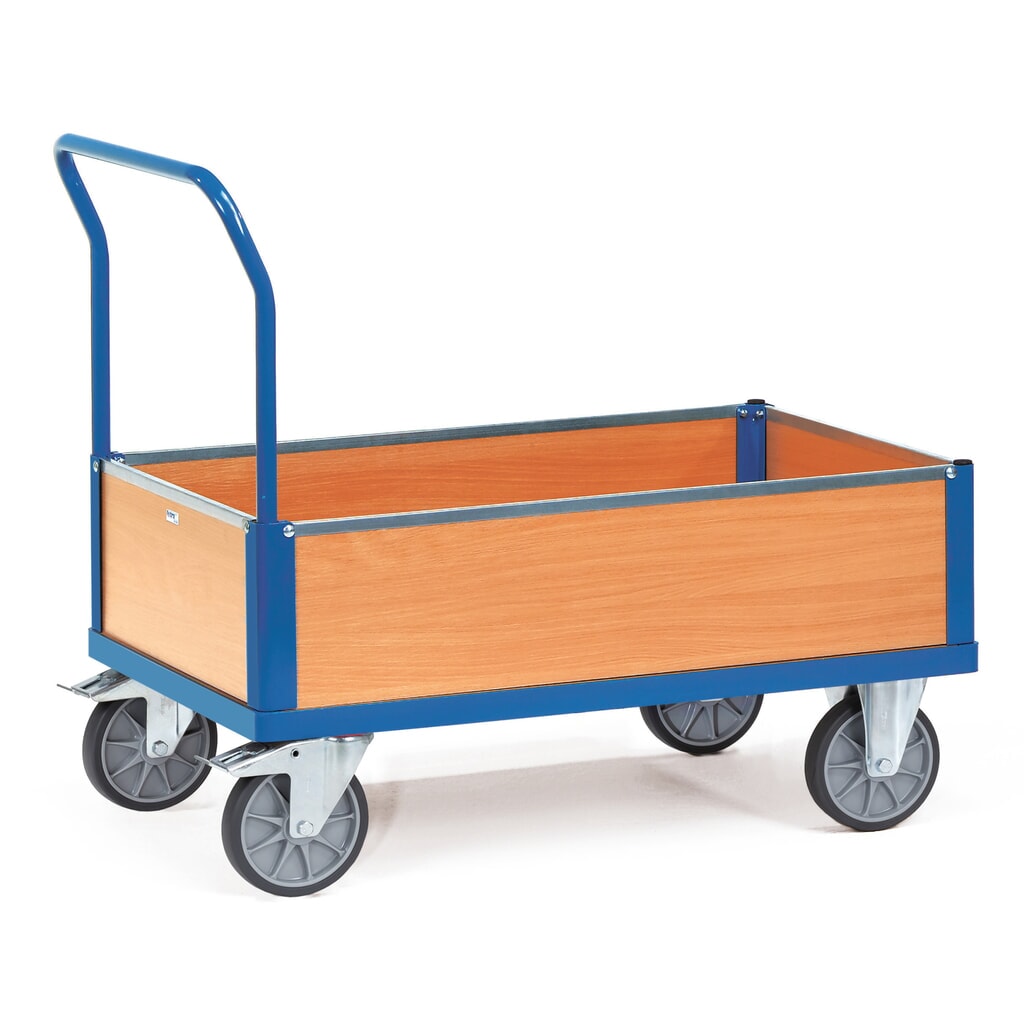 fetra® Kastenwagen, Wandhöhe 250 mm, Tragkraft 500 kg Produktabbildung: fetra® Kastenwagen, Wandhöhe 250 mm, Tragkraft 500 kg