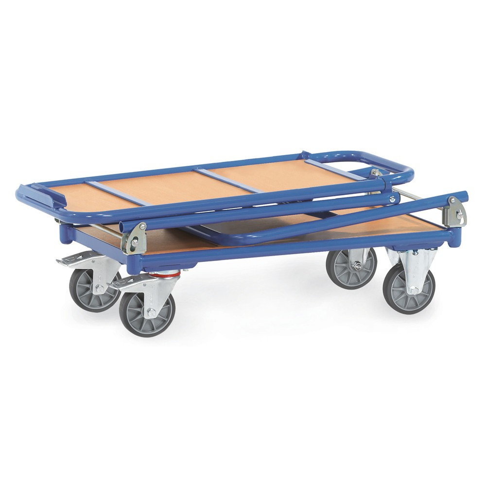 Produktabbildung Nr. 2: fetra® Klappbarer Tischwagen mit Stahlrahmen, 2 Etagen à 720 x 450 mm