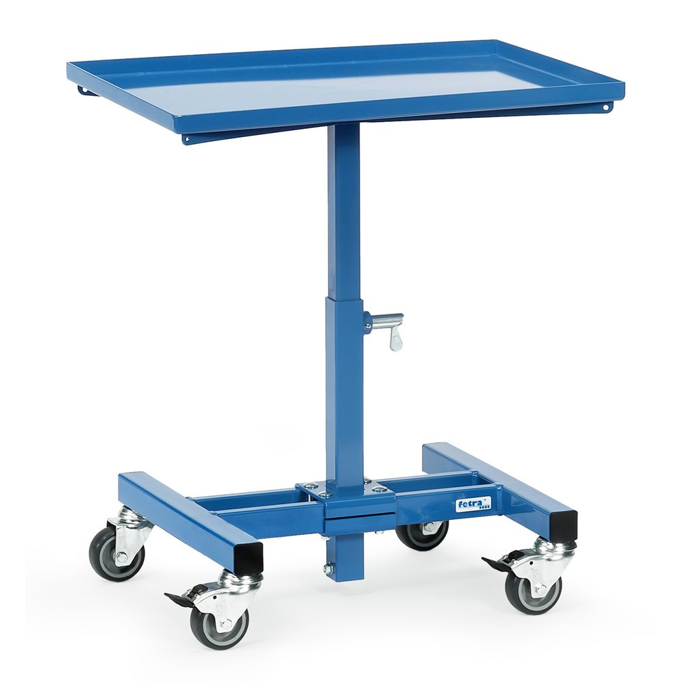 Produktabbildung: fetra® Materialständer, Basismodell, gerade Plattform, Höhe 524-774 mm