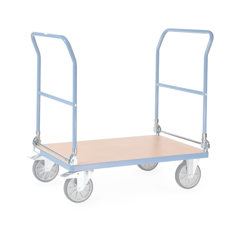 Illustration du produit: Dossiers de poussée pliables pour chariot à arceau de poussée fetra®, des deux côtés, larges 500 mm