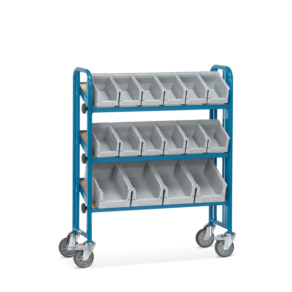 fetra® Montagewagen mit Sichtlagerkästen