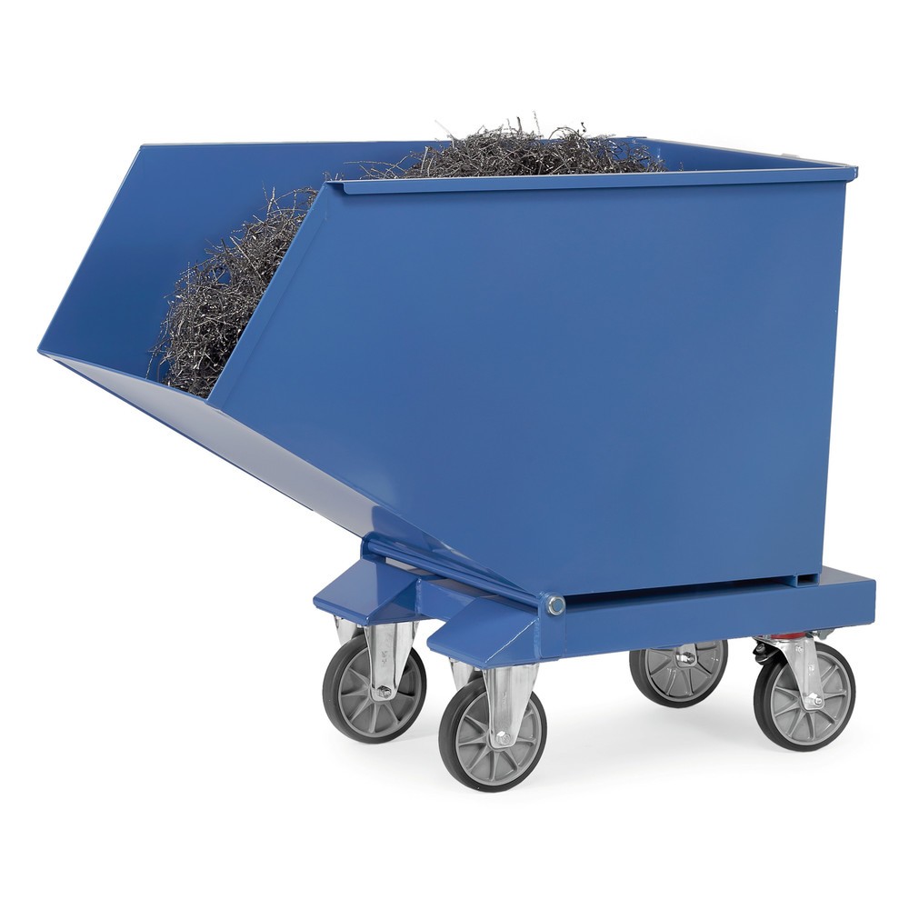 Produktabbildung Nr. 3: fetra® Muldenkipper mit Ablasshahn, Volumen 0,45 m³, RAL 5007 brillantblau