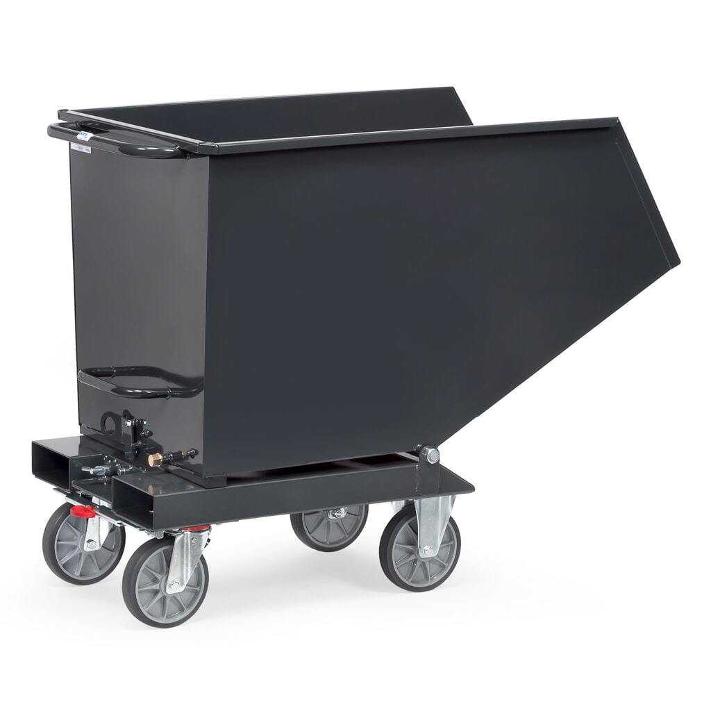 Produktabbildung Nr. 3: fetra® Muldenkipper mit Rollen, 0,45 m³, Anthrazitgrau