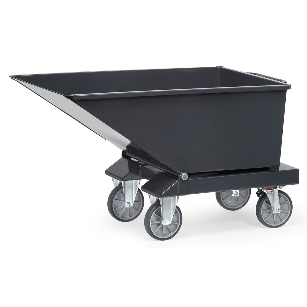 Produktabbildung Nr. 1: fetra® Muldenkipper mit Ablasshahn, Volumen 0,25 m³, RAL 7016 anthrazitgrau