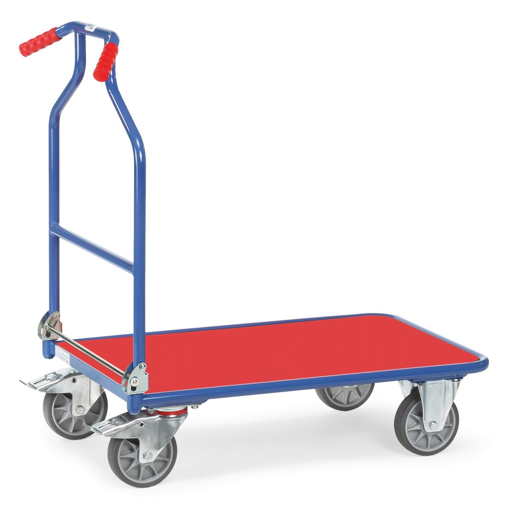 Illustration du produit: Chariot pliant Optiliner fetra®, capacité de charge 400 kg, bleu, rouge