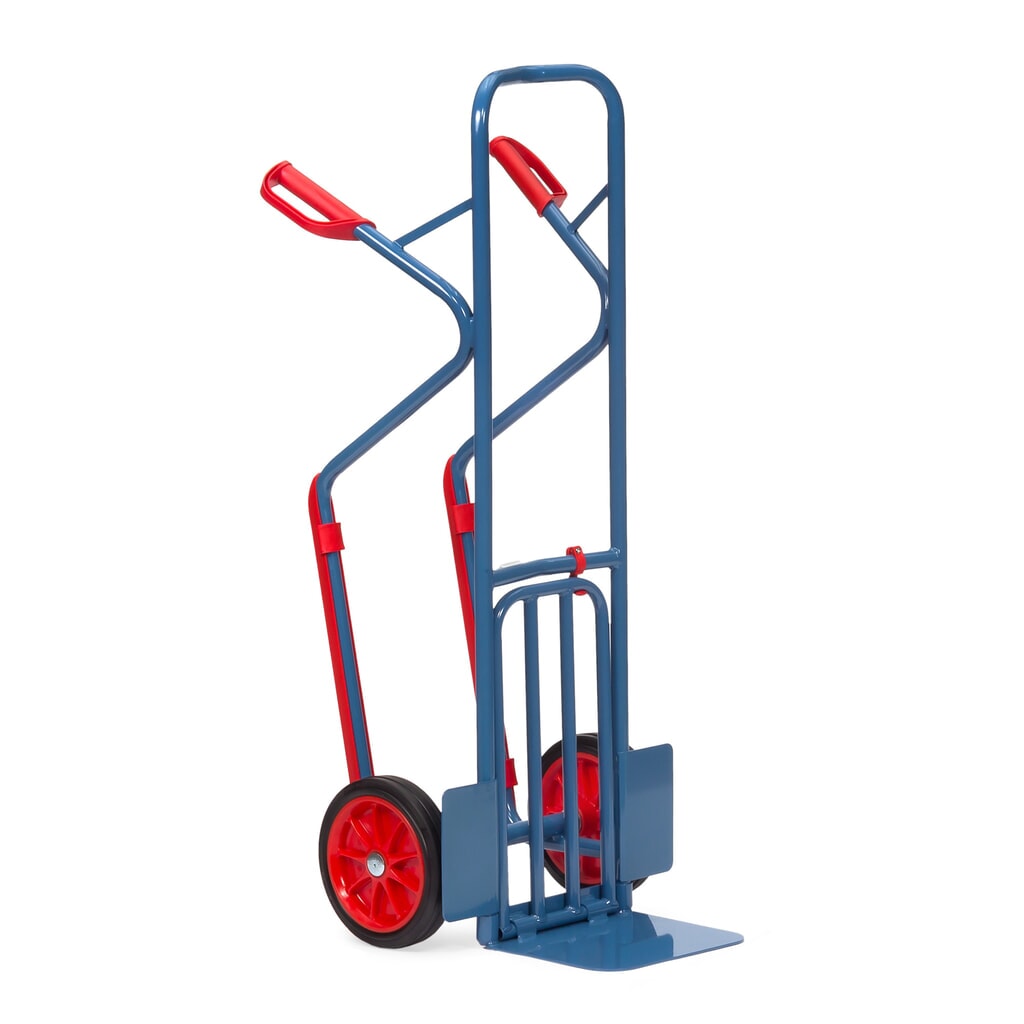 fetra® Paketkarre, mit Klappschaufel + Gleitkufen, TK 300 kg, Schaufel BxT 320 x 250 mm, Vollgummi-Bereifung Produktabbildung Nr. 4: fetra® Paketkarre, mit Klappschaufel + Gleitkufen, TK 300 kg, Schaufel BxT 320 x 250 mm, Vollgummi-Bereifung