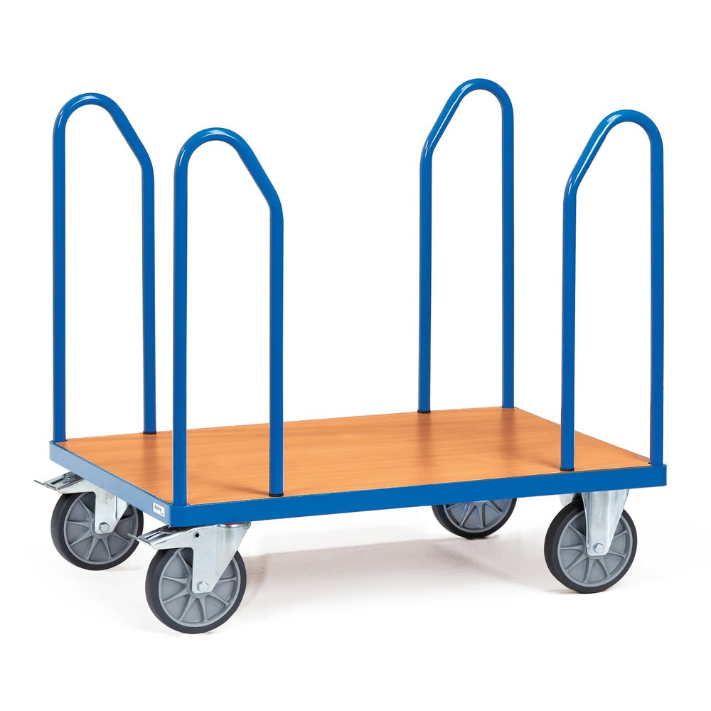 Produktabbildung: fetra® Plattformwagen mit Seitenbügeln, Ladefläche BxT 500 x 850 mm