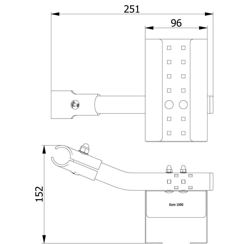 N° de l'image du produit 4 : Support de bouteille pour chariot fetra®, surface de pose LxP : 93 x 75 mm