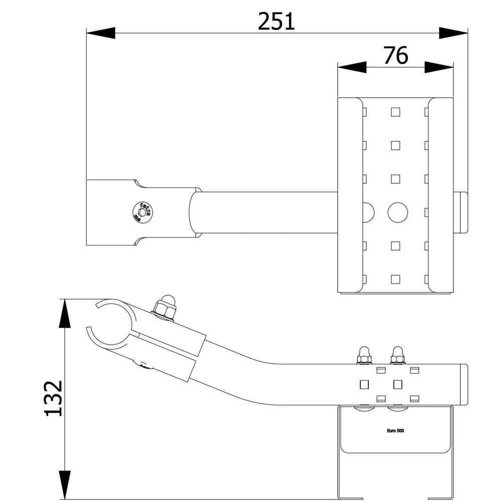 N° de l'image du produit 4 : Support de bouteille pour chariot fetra®, surface de pose LxP : 70 x 55 mm