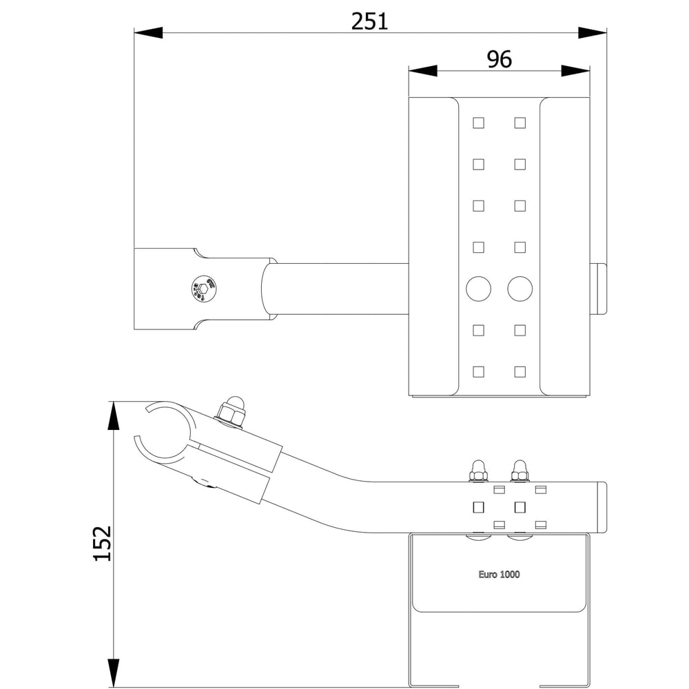 N° de l'image du produit 4 : Support de bouteille pour chariot fetra®, surface de pose LxP : 84 x 87 mm
