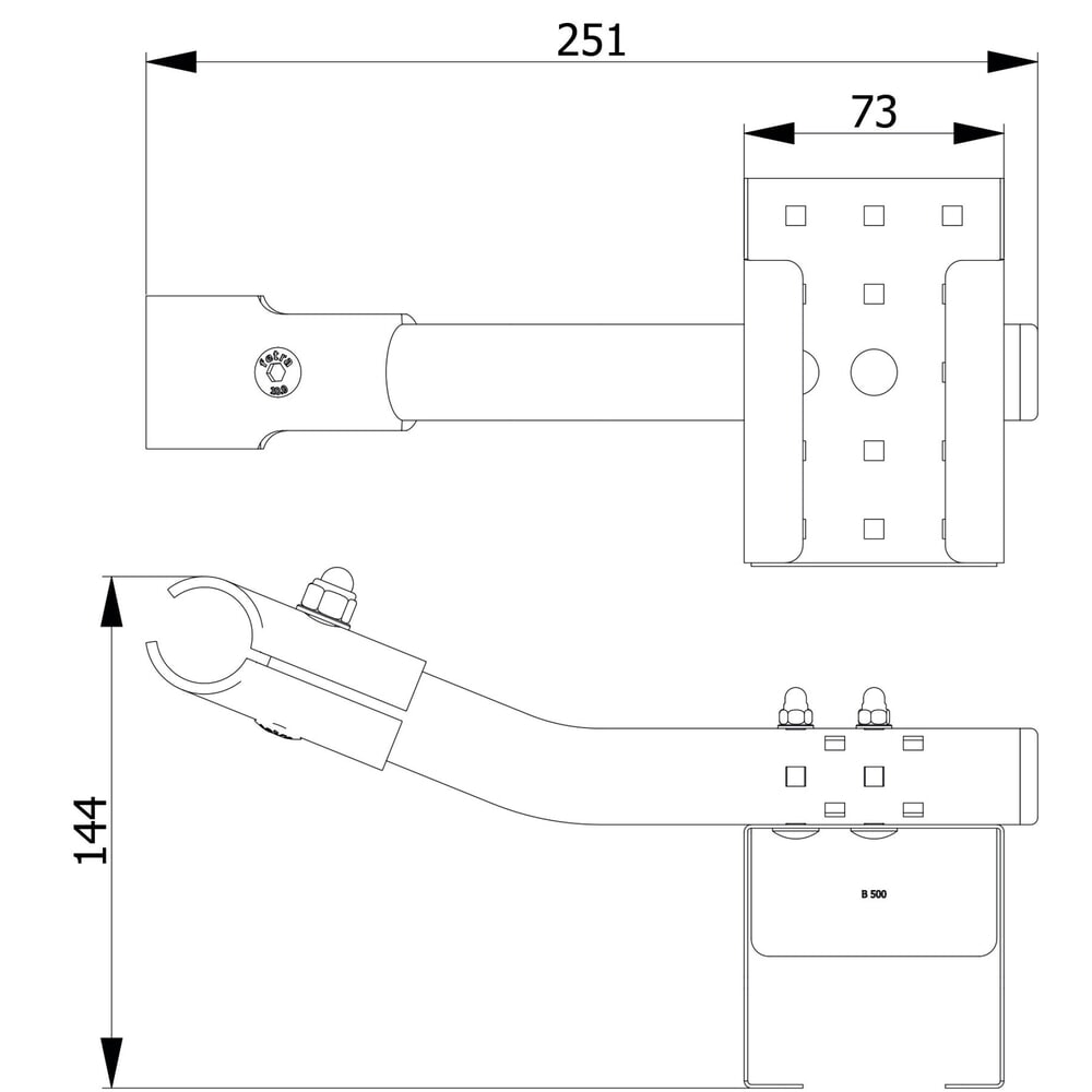 N° de l'image du produit 6 : Support de bouteille pour chariot fetra®, surface de pose LxP : 70 x 71 mm