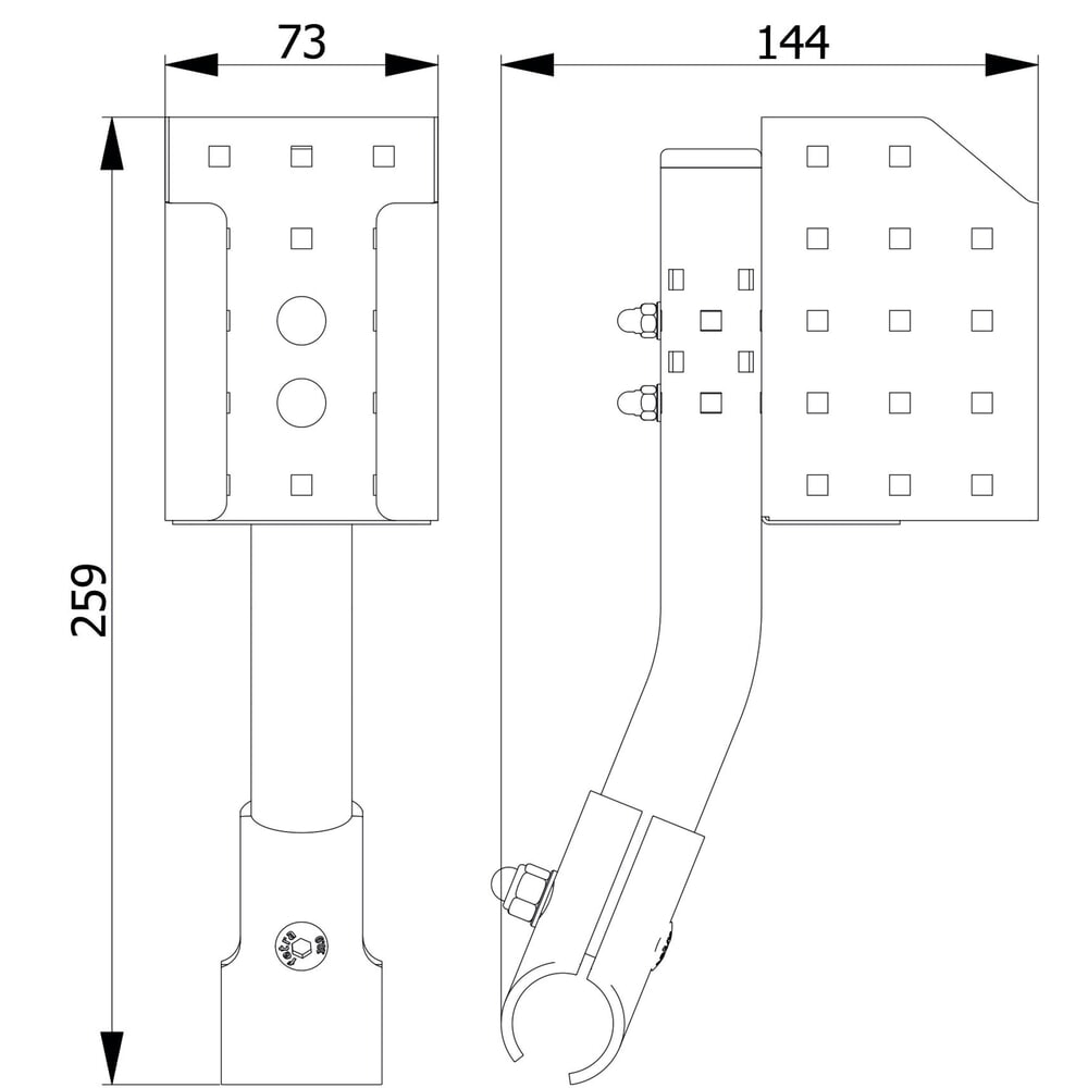 N° de l'image du produit 7 : Support de bouteille pour chariot fetra®, surface de pose LxP : 70 x 71 mm