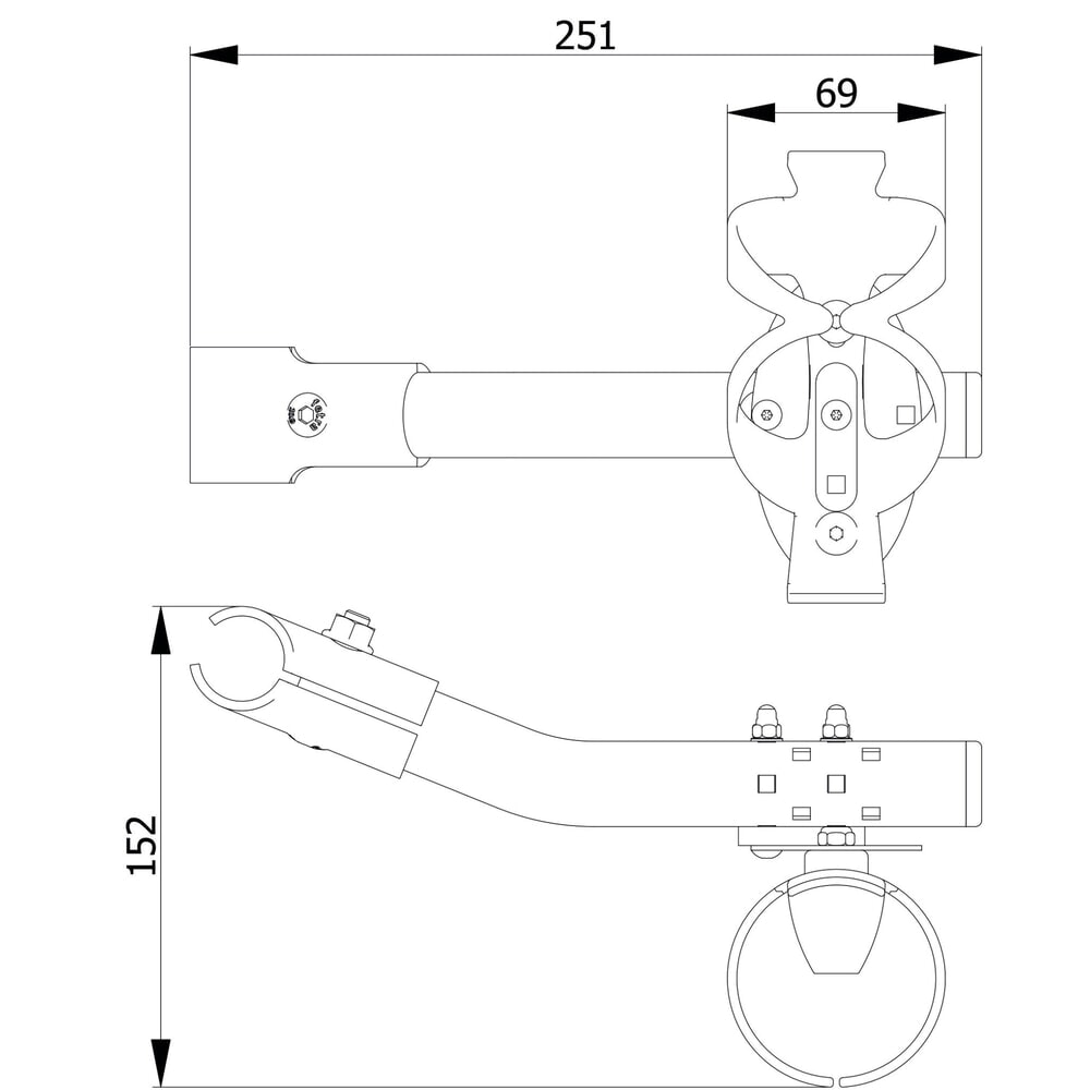N° de l'image du produit 3 : Support de bouteille pour chariot fetra®, Ø 65 - 110 mm