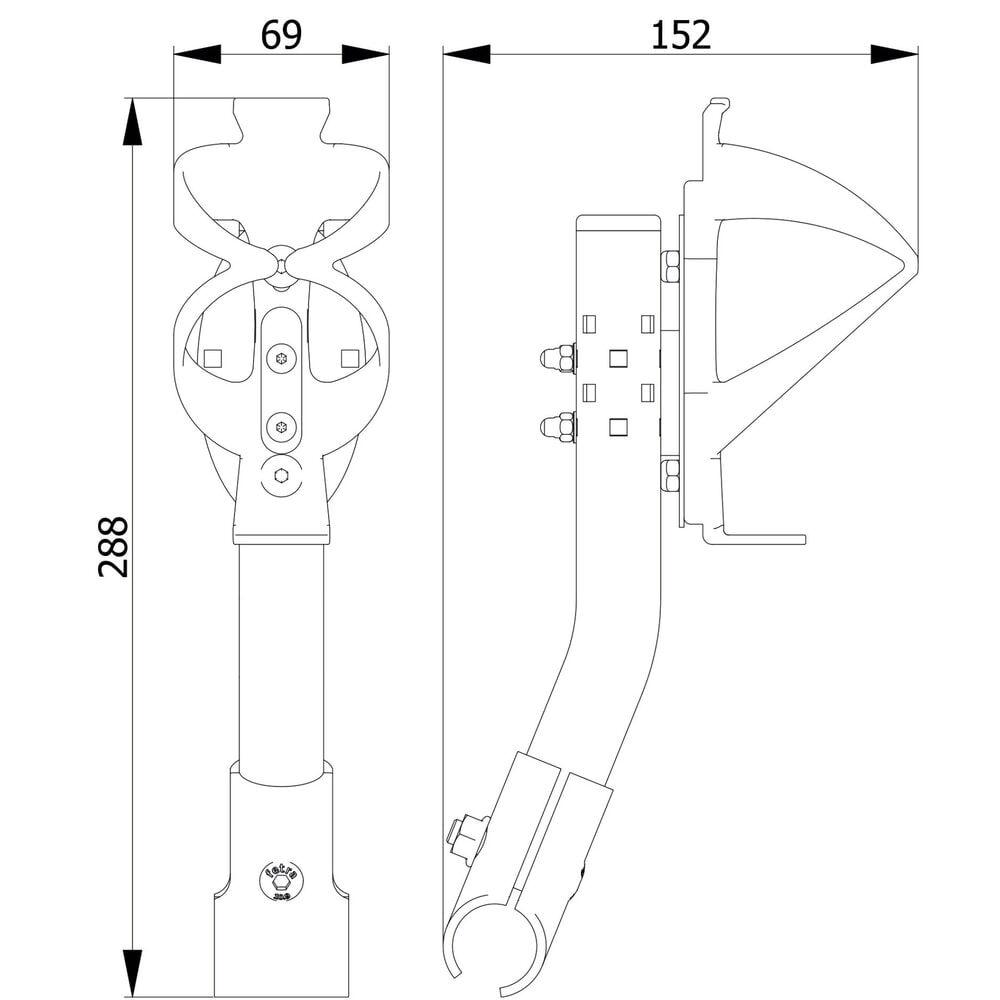 N° de l'image du produit 4 : Support de bouteille pour chariot fetra®, Ø 65 - 110 mm