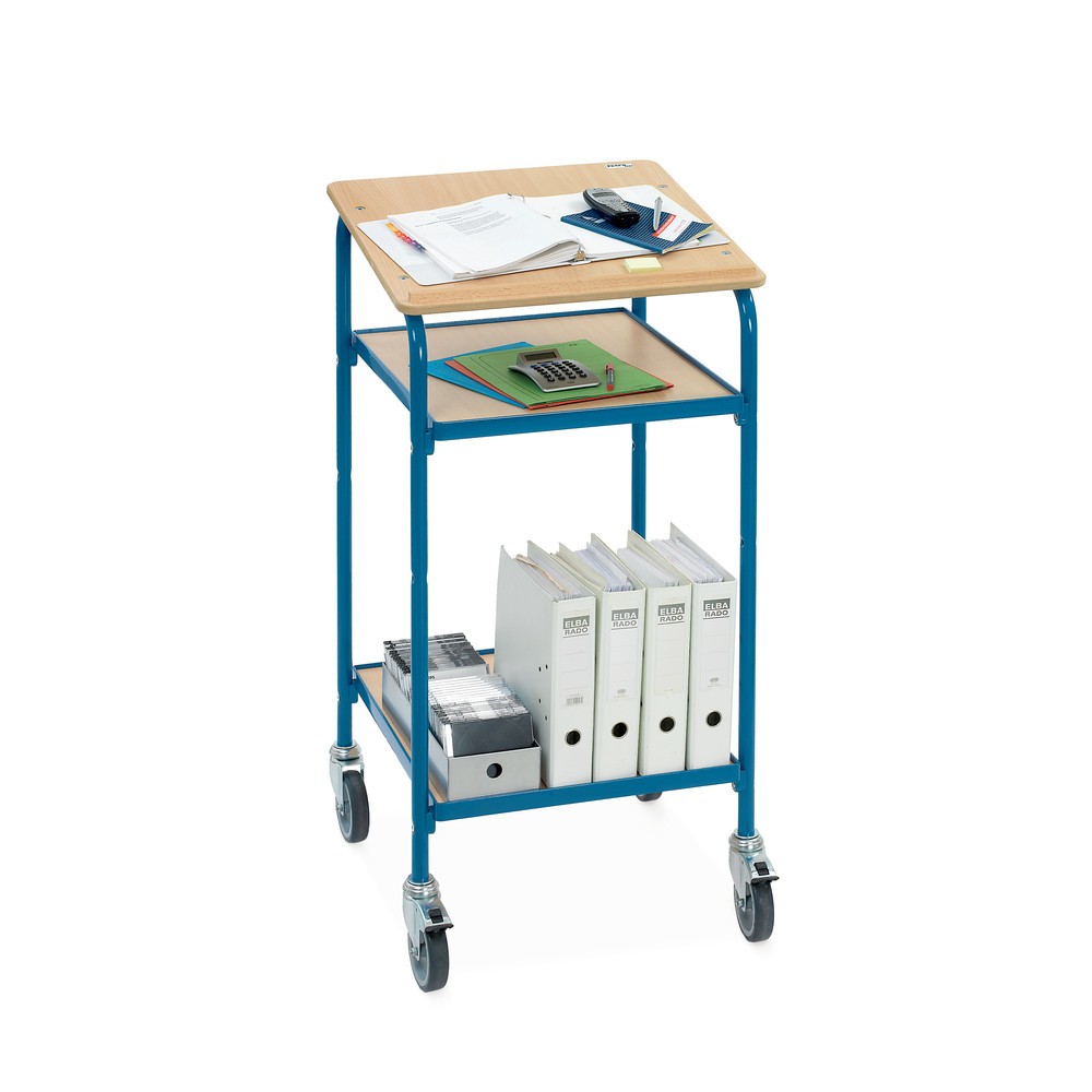 N° de l'image du produit 4 : fetra® pupitre mobile premium, ouvert, 2 tablettes