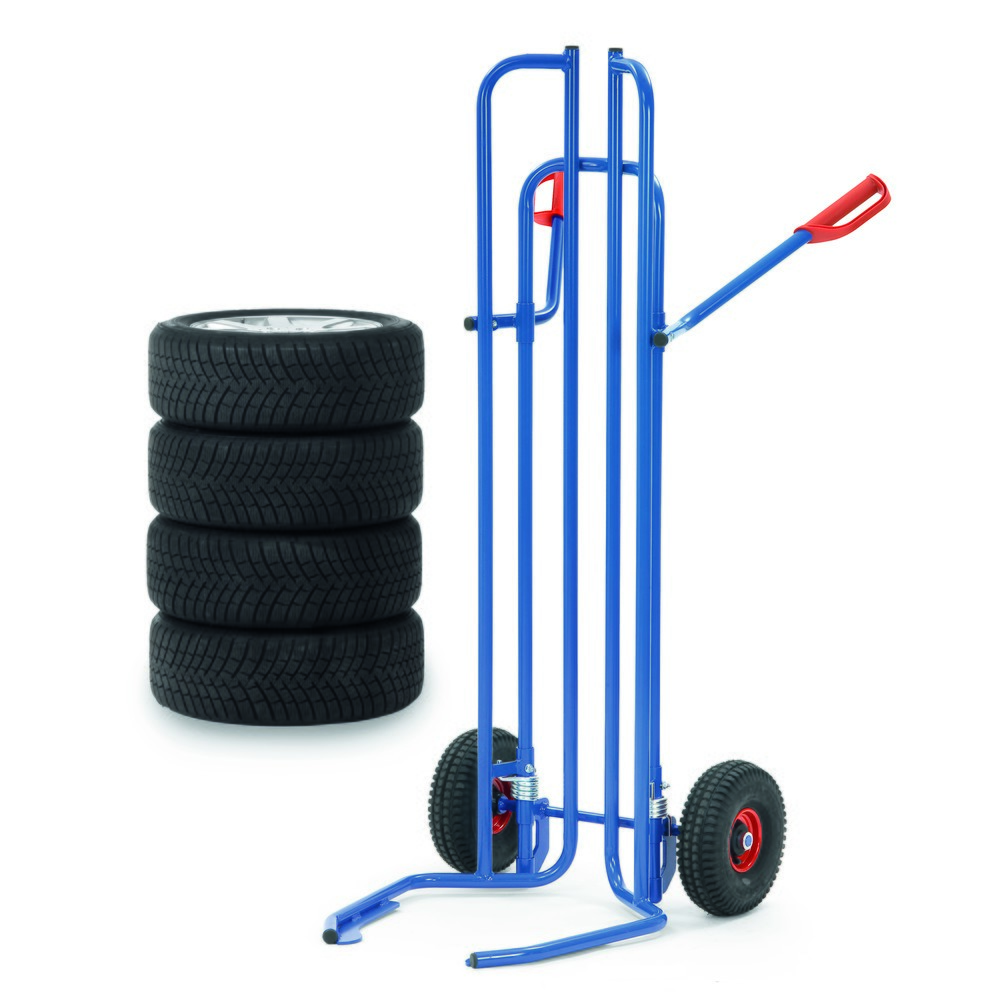 Produktabbildung Nr. 3: fetra® Reifenkarre aus Stahl, Tragkraft 200 kg, für 8 Reifen, Luft-Bereifung