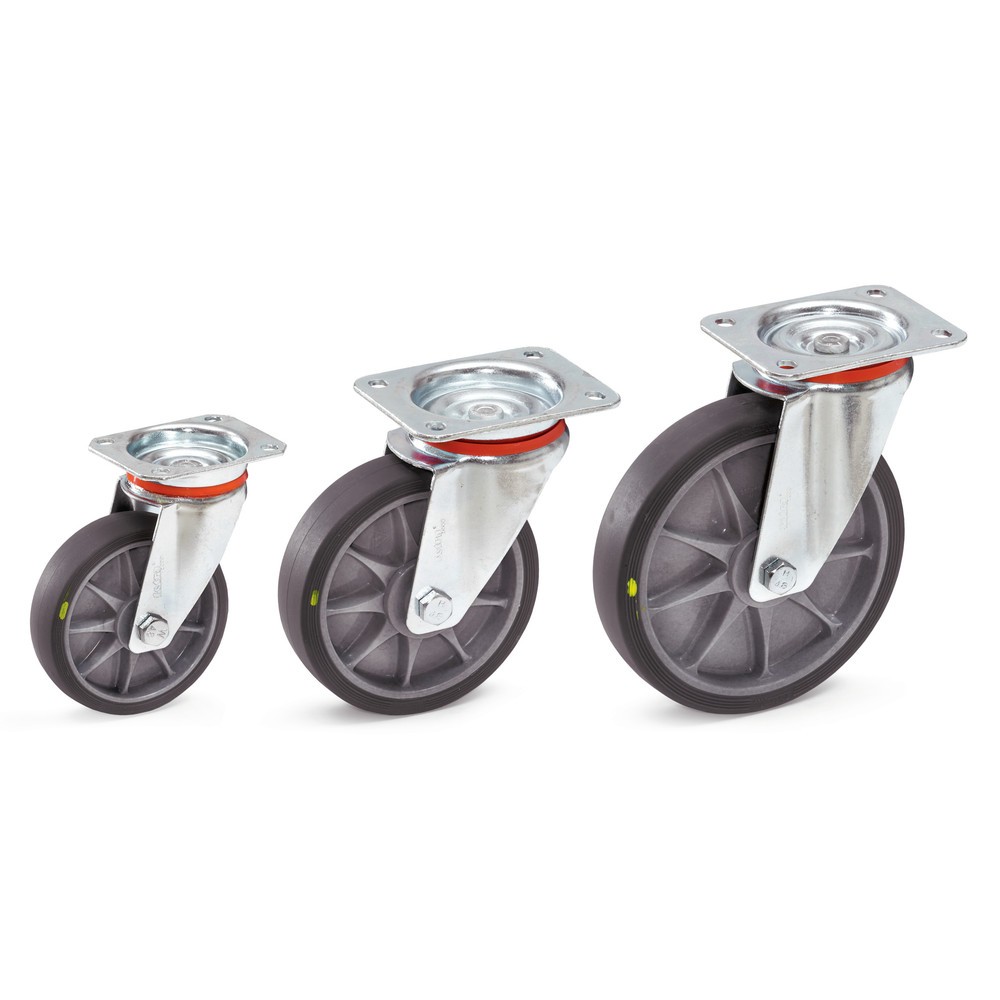 Illustration du produit: Roue directrice fetra® ESD, TPE, Ø x L 125 x 32 mm, capacité de charge 135 kg