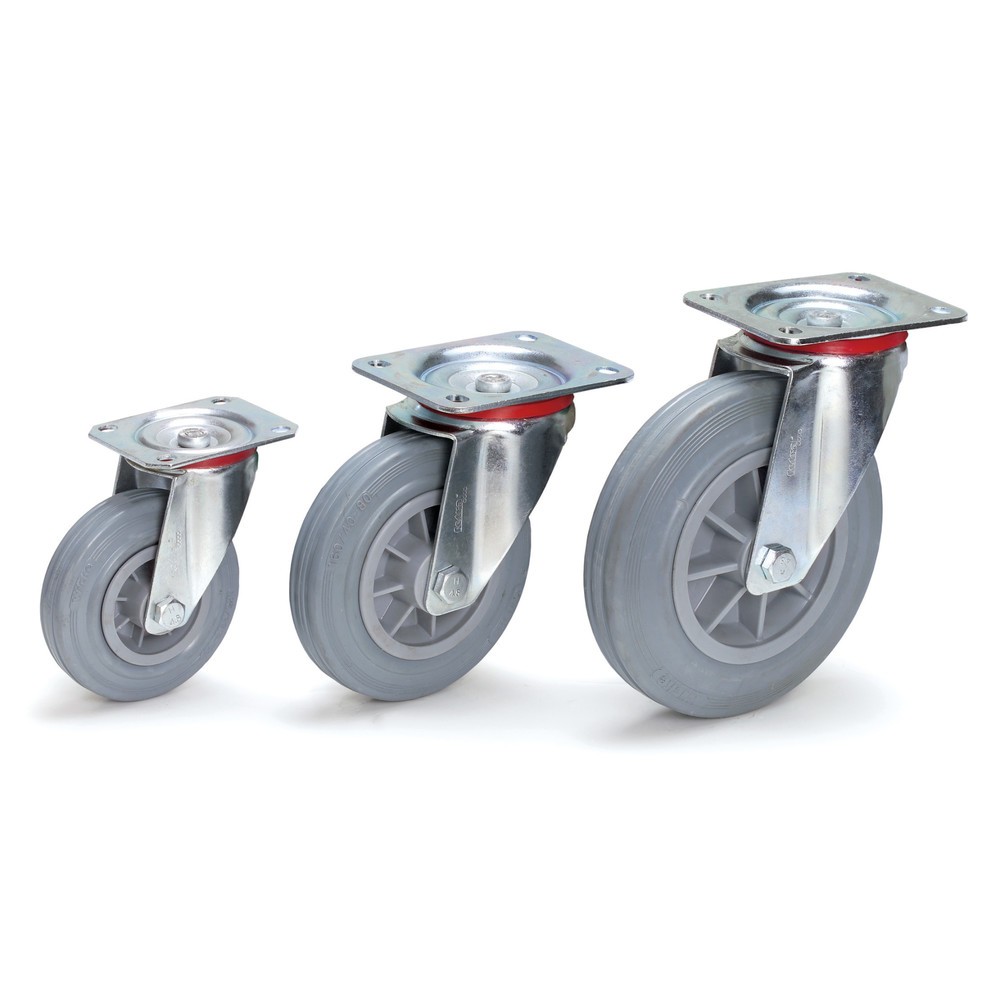 Illustration du produit: Roue directrice fetra®, Ø x L 160 x 40 mm, capacité de charge 135 kg, pneumatiques en caoutchouc plein