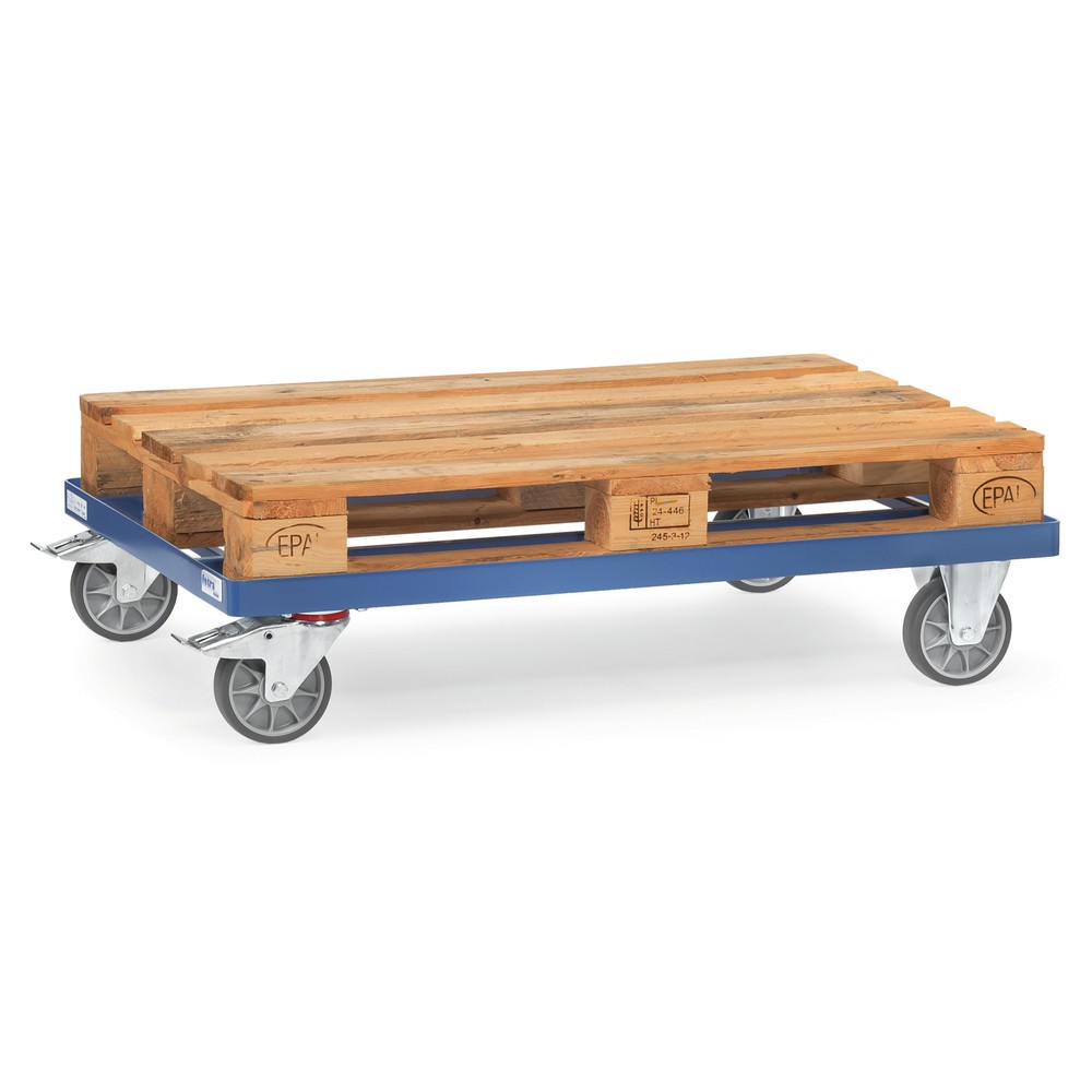 N° de l'image du produit 2 : fetra® Rouleur, capacité de charge 500 kg, pour palettes 1 200 x 800 mm, pneumatiques en TPE