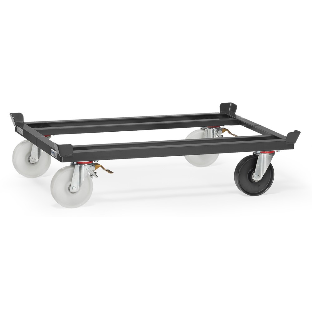 Illustration du produit: fetra® Rouleur de palettes, roues en polyamide, 1 conducteur d'électricité, capacité de charge 1 050 kg, 1 210 x 1 010 mm, gris anthracite