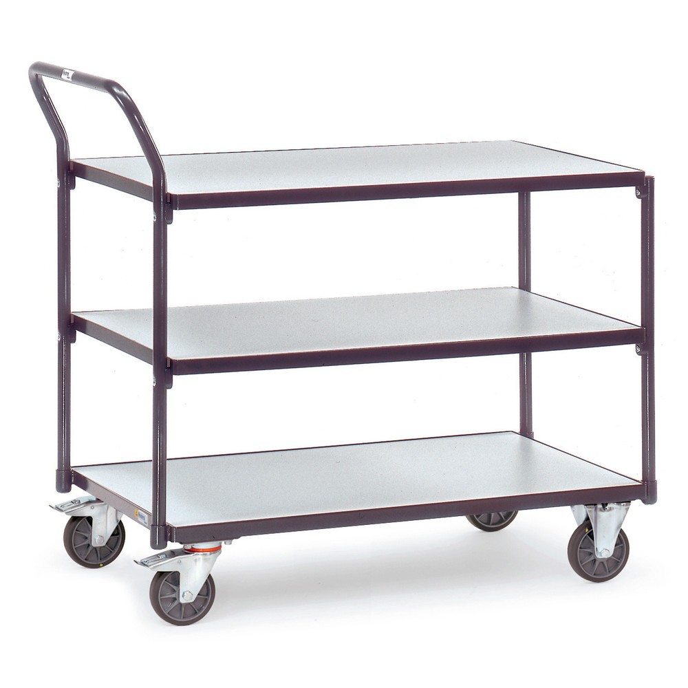 Illustration du produit: Servante ESD fetra®, capacité de charge 300 kg, 3 surfaces de chargement à 600 x 1 000 mm