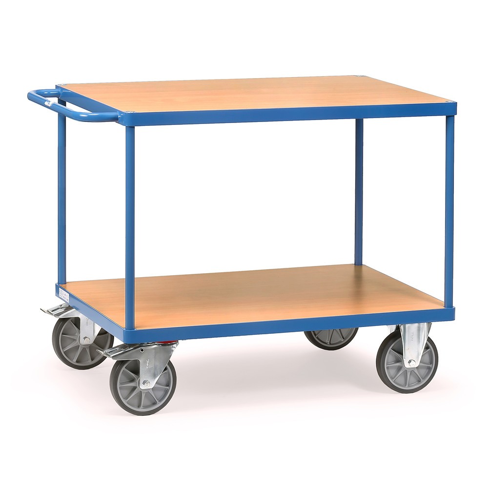Illustration du produit: fetra® Servante et chariot de montage lourd, 2 plateaux de 600 x 1 000 mm