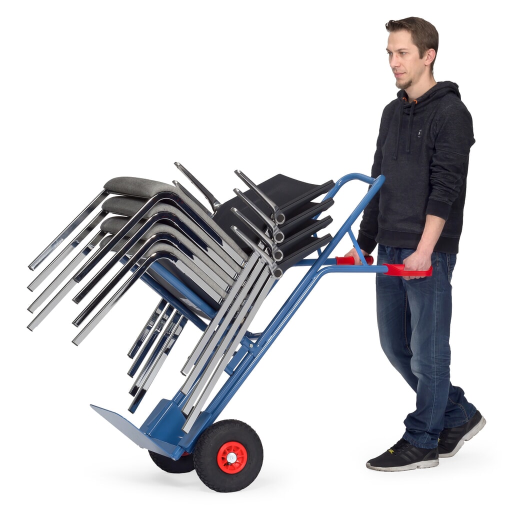 fetra® Stuhlkarre aus Stahl, Traggestell anschraubbar, Schaufel BxT 320 x 250 mm, Luft-Bereifung Produktabbildung Nr. 2: fetra® Stuhlkarre aus Stahl, Traggestell anschraubbar, Schaufel BxT 320 x 250 mm, Luft-Bereifung