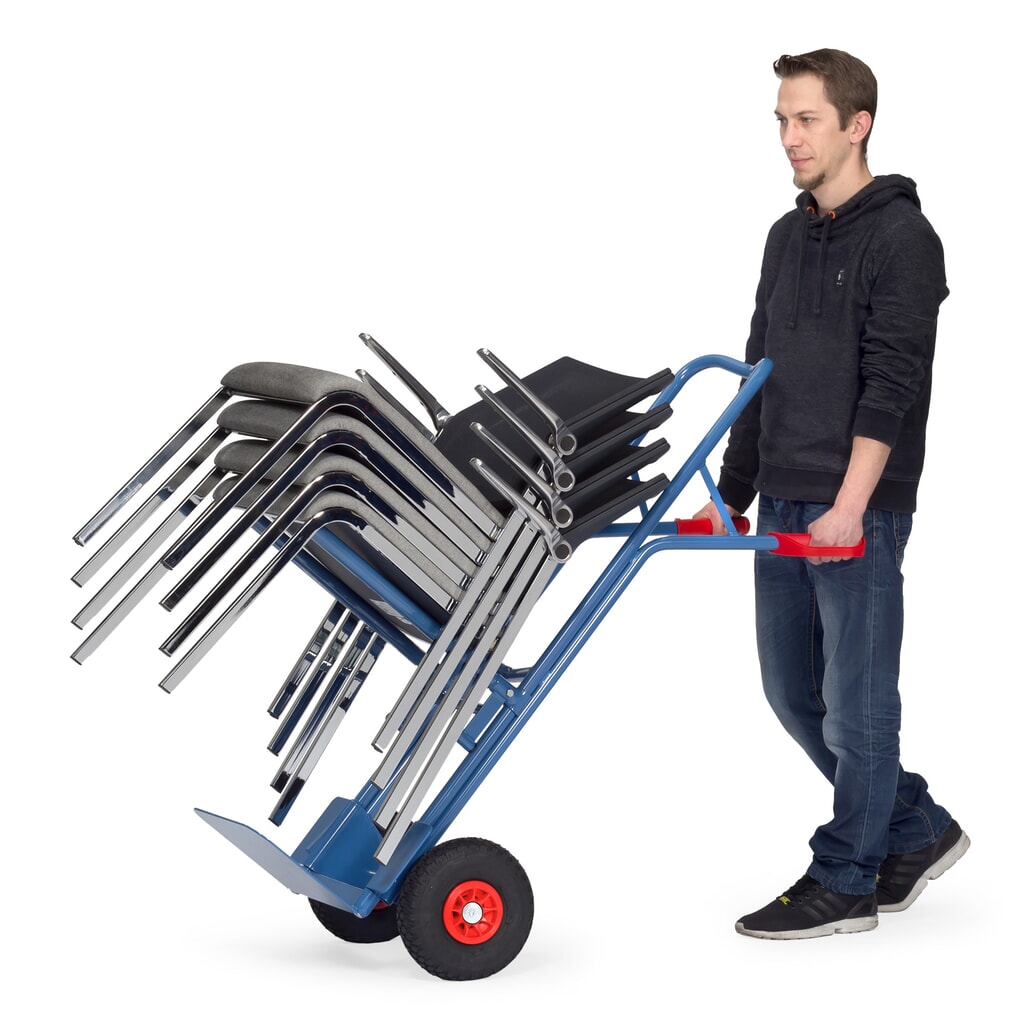 fetra® Stuhlkarre aus Stahl, Traggestell anschraubbar, Schaufel BxT 320 x 250 mm, Polyurethan-Bereifung Produktabbildung Nr. 2: fetra® Stuhlkarre aus Stahl, Traggestell anschraubbar, Schaufel BxT 320 x 250 mm, Polyurethan-Bereifung