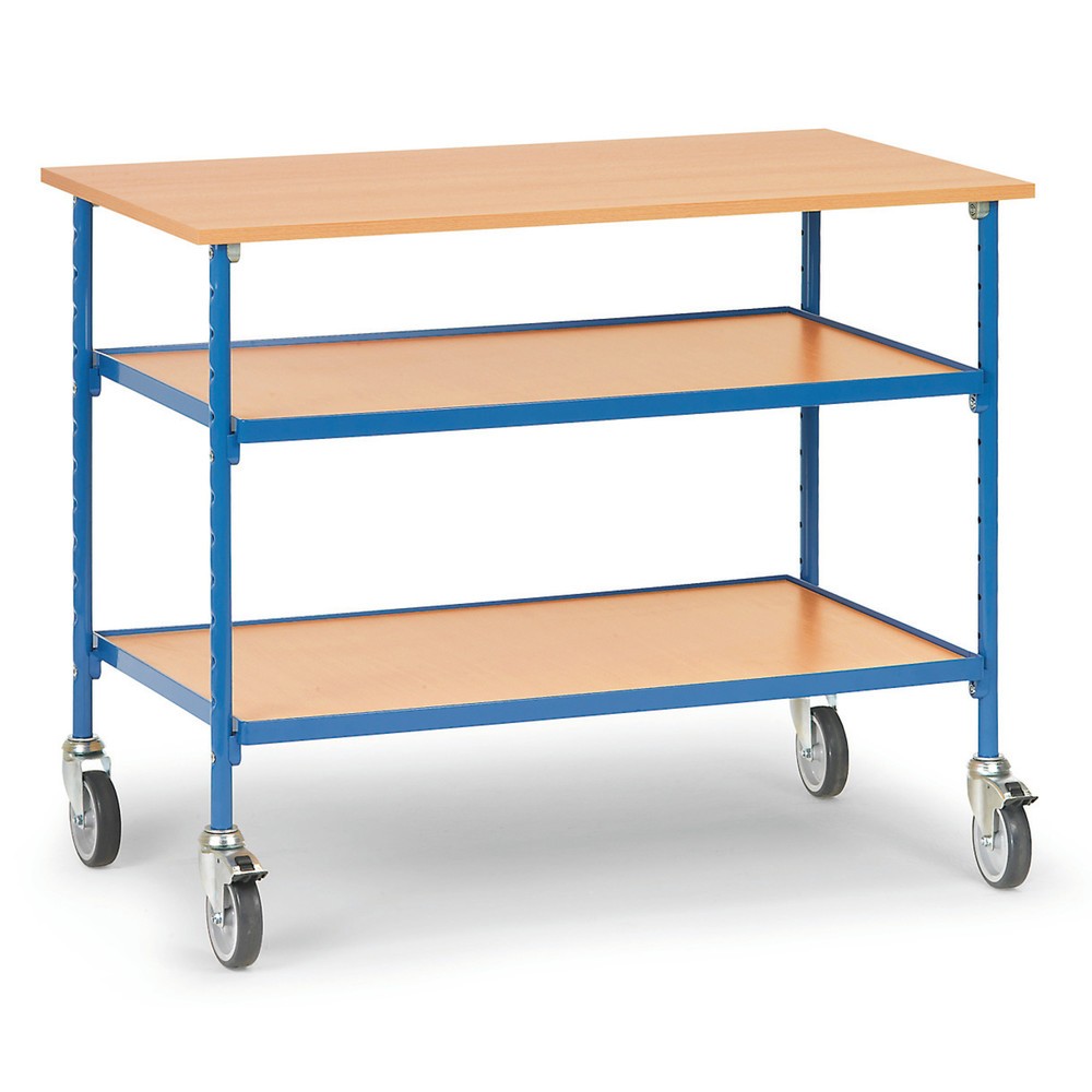 N° de l'image du produit 1 : Table roulante fetra®, capacité de charge 150 kg, 2 étagères