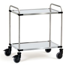 Produktabbildung Nr. 1: fetra® Tischwagen Edelstahl, HxBxT 950 x 570 x 870 mm, TK 120 kg
