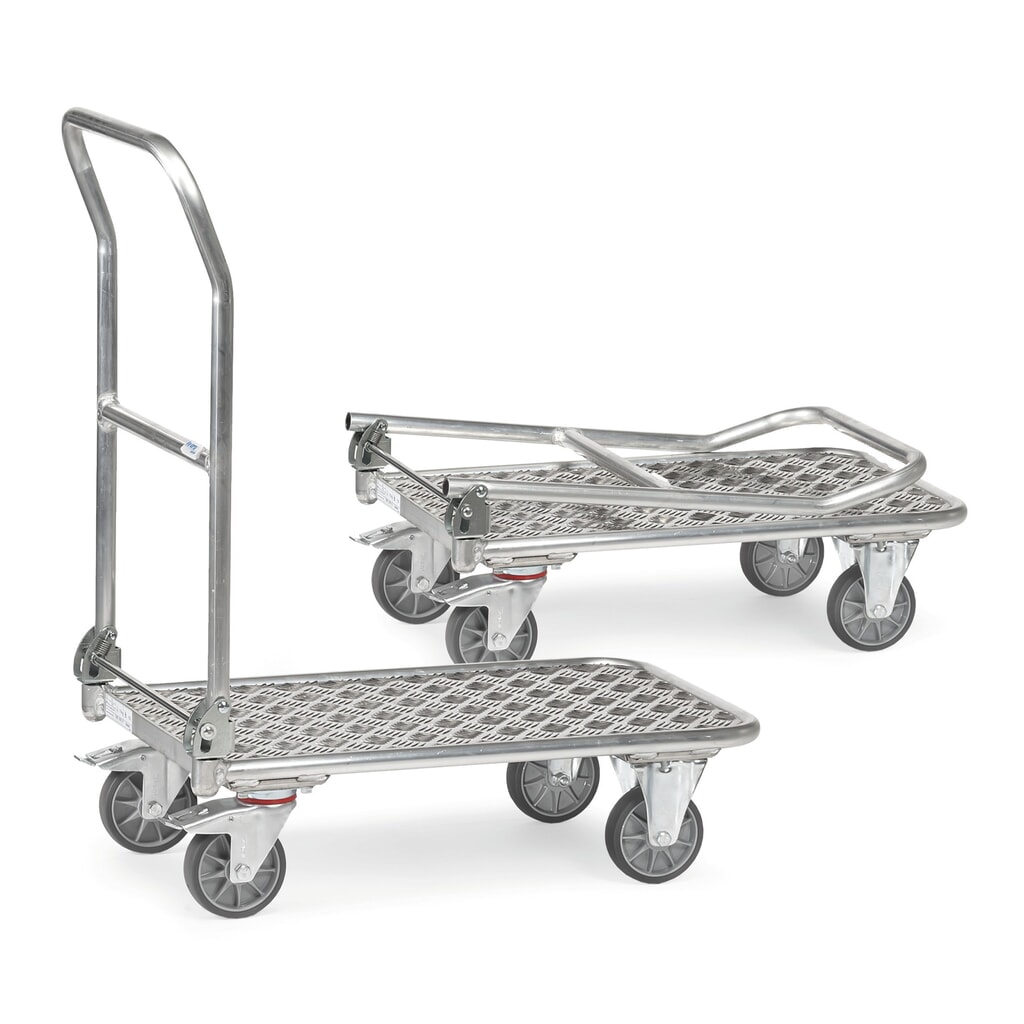 fetra® Transportwagen aus Aluminium, Ladefläche BxT 450 x 720 mm Produktabbildung: fetra® Transportwagen aus Aluminium, Ladefläche BxT 450 x 720 mm