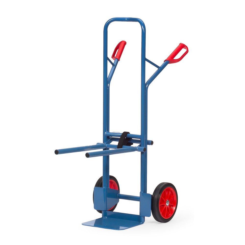 Obrázok výrobku: fetra® stoličkový vozík vyrobený z ocele, nosnosť 300 kg, lopatka š x H 320 x 250 mm, pneumatiky z masívnej gumy