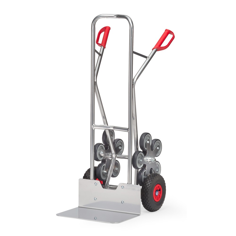 Obrázok výrobku: fetra® vrece na schody, 5-ramenná hviezda kolesa, nosnosť 200 kg, lopatka š x H 480 x 300 mm, hliník