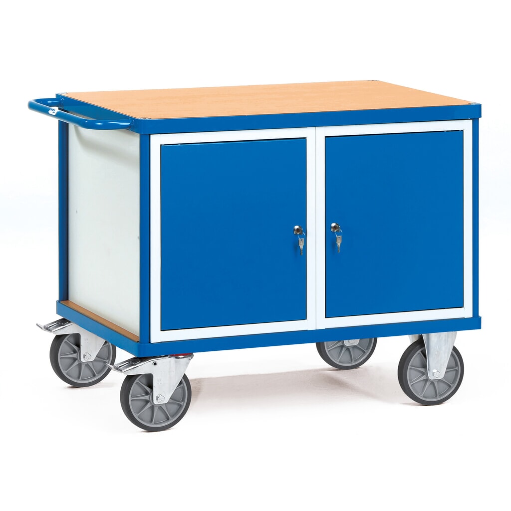 Produktabbildung: fetra® Werkstattwagen, 2 Schränke, HxBxT 900 x 709 x 1.200 mm