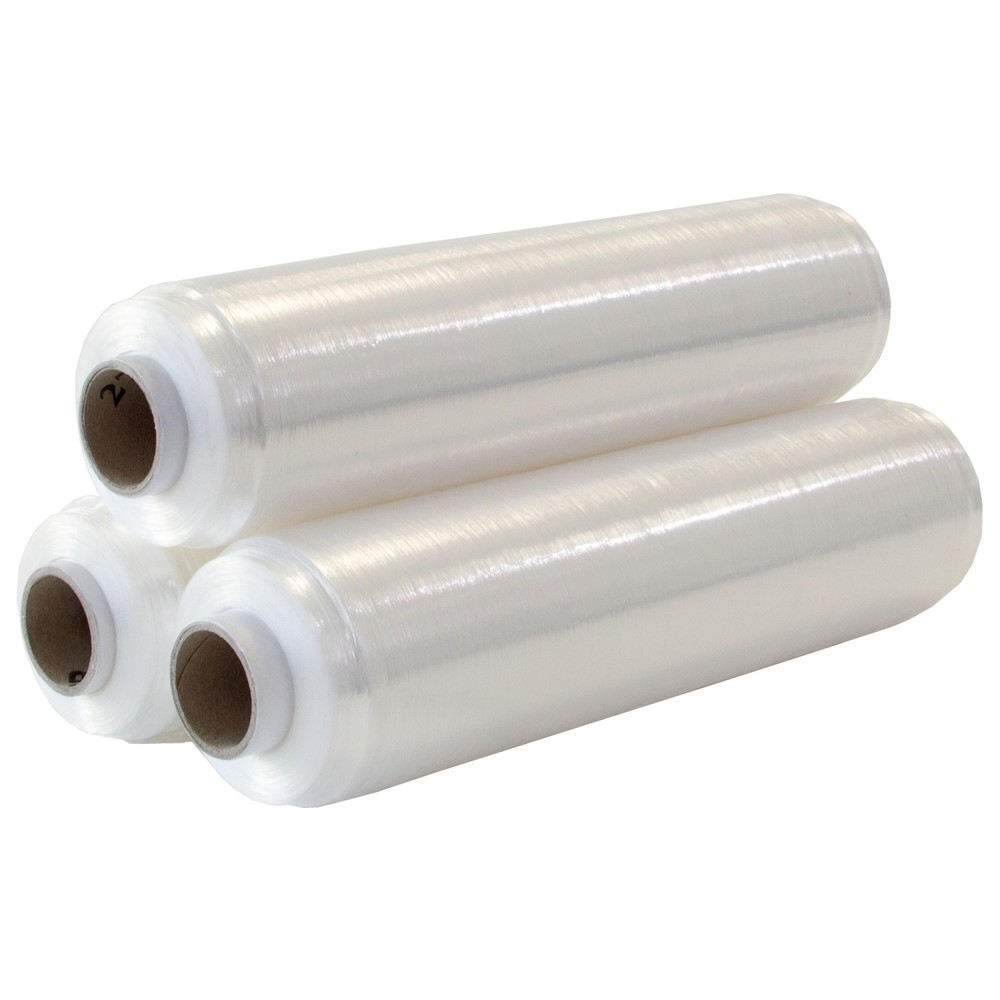 N° de l'image du produit 2 : Film étirable à la main, 8 µ, lxL 420 mm x 600 m, transparent, 6 pcs/UV