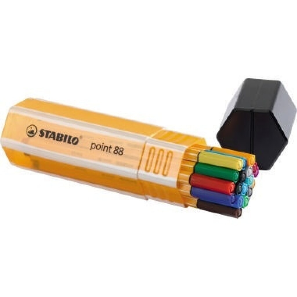 STABILO Fineliner point 88 Big Box 8820-1 0,4mm sortiert 20 St./Pack. Produktabbildung: STABILO Fineliner point 88 Big Box 8820-1 0,4mm sortiert 20 St./Pack.
