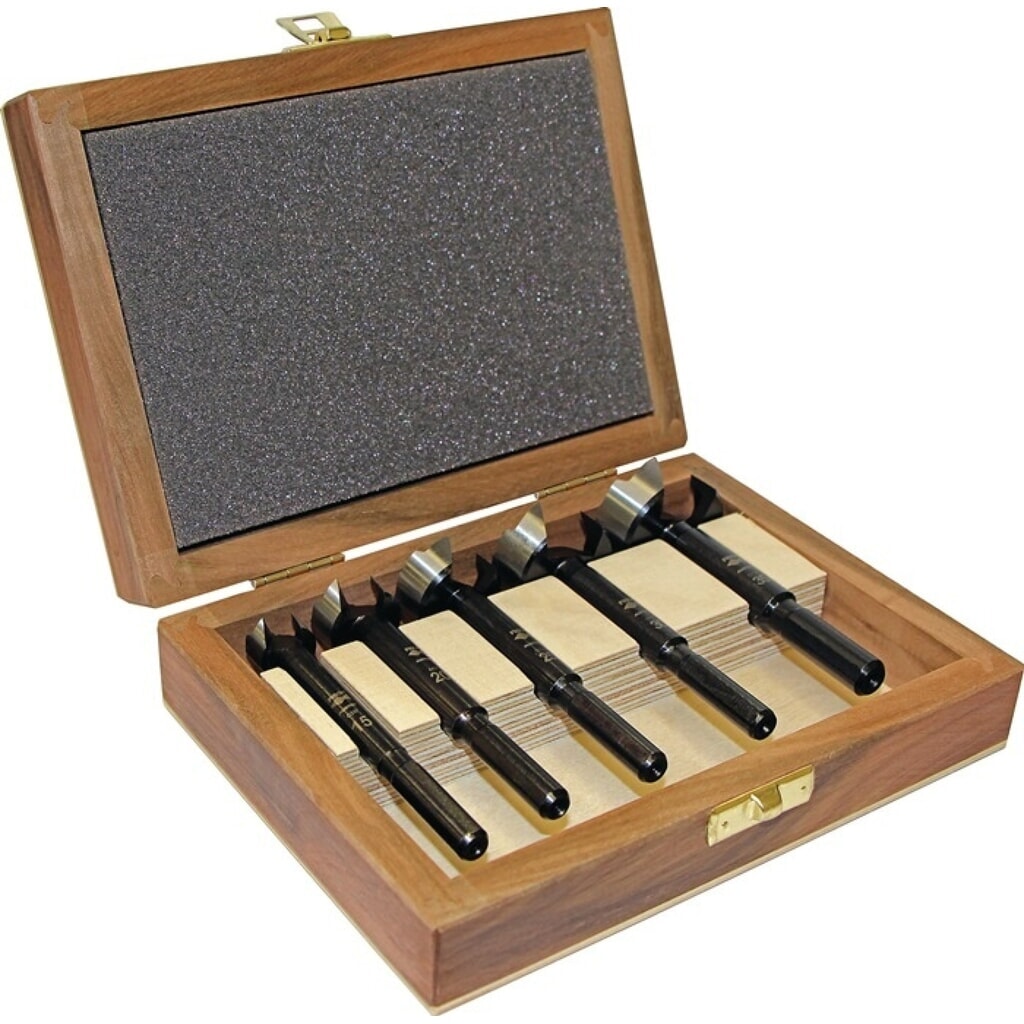 FISCH-TOOLS Forstnerbohrersatz Black Shark 5-tlg.D.15,20,25,30,35mm Produktabbildung: FISCH-TOOLS Forstnerbohrersatz Black Shark 5-tlg.D.15,20,25,30,35mm
