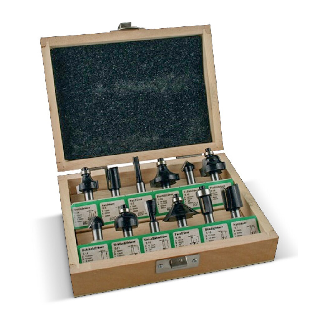 Fräsersatz 973CT12A05 Hartmetall Schaft-D. 8 mm 12-teilig Produktabbildung: Fräsersatz 973CT12A05 Hartmetall Schaft-D. 8 mm 12-teilig