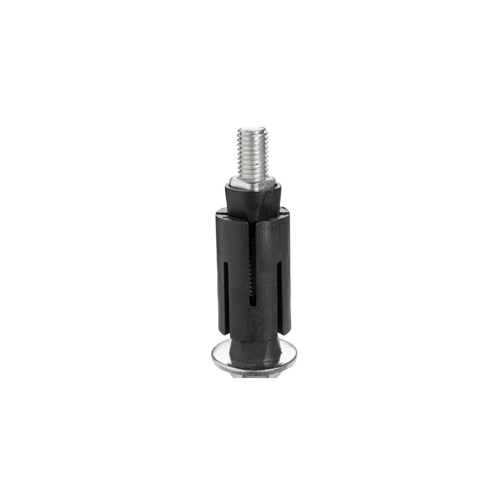 Illustration du produit: BS ROLLEN Fixation expansible pour roulette d'appareil TPE avec trou à boulon, tube rond, plage de serrage 19,0 - 21,5 mm