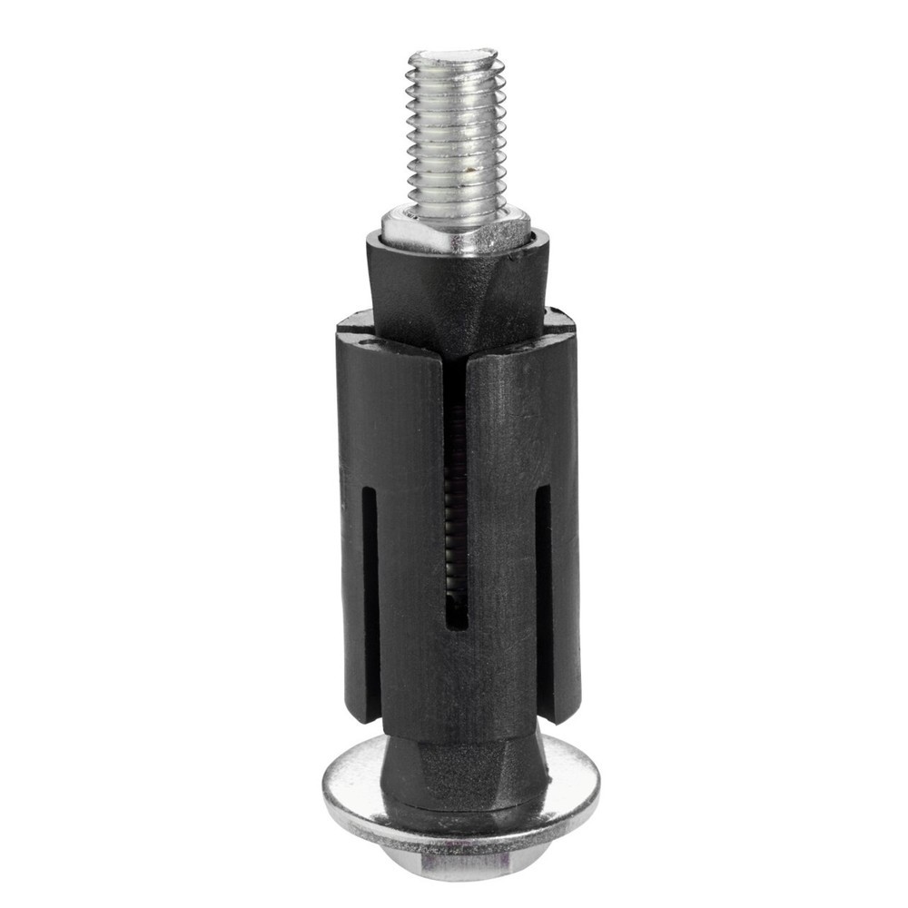 Illustration du produit: Fixation expansible pour roulette d'appareil TPE avec trou à boulon, tube rond, plage de serrage 21,5 - 24,0 mm, douille à enfoncer incluse 20,0 x 37,8 x 37,8 mm