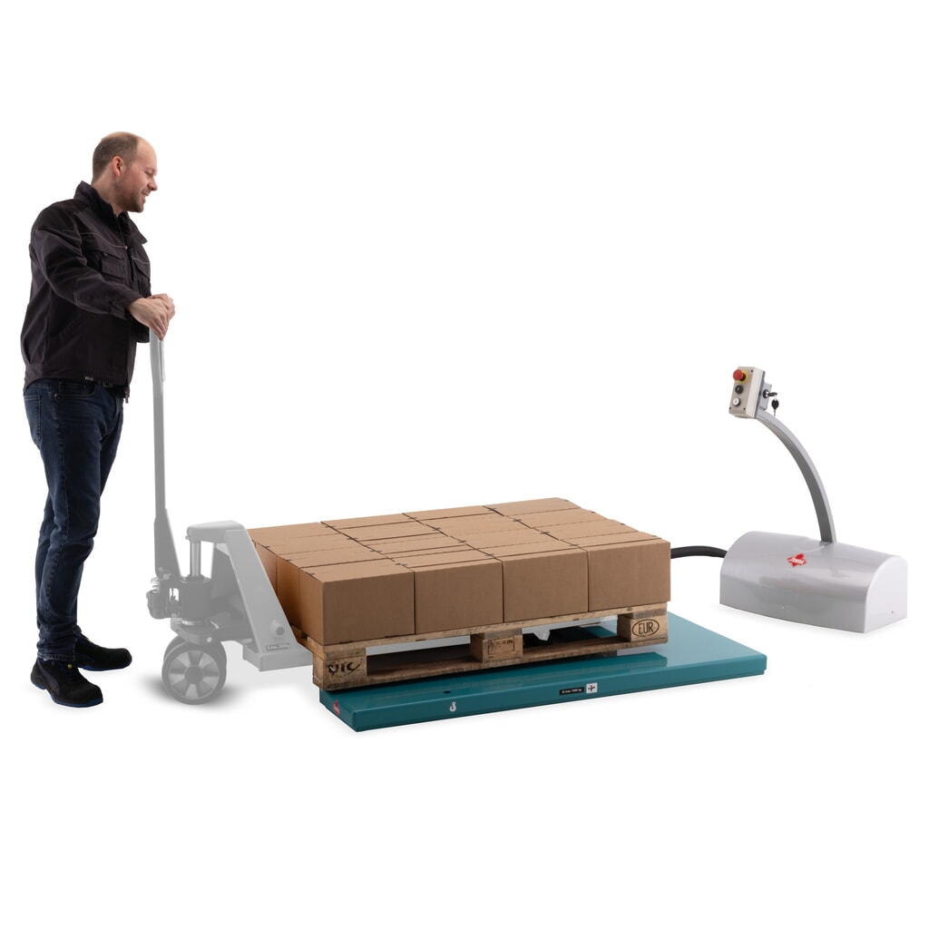 Produktabbildung Nr. 6: Flach-Scheren-Hubtisch Ameise® SLT 1.0, U-Form, elektrisch, Tragkraft 1.000 kg